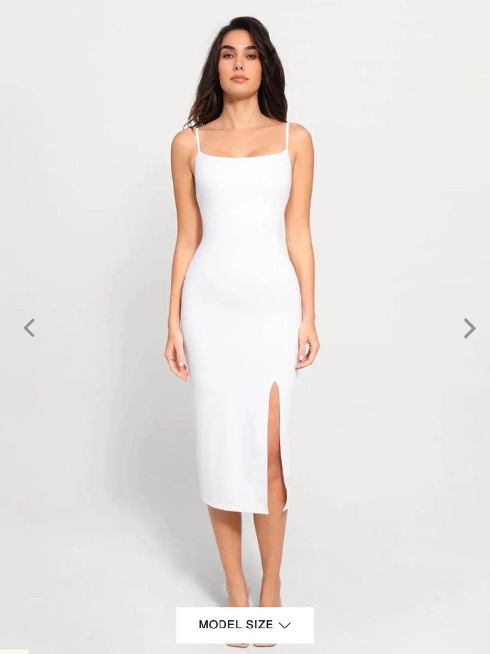 Popilush White 2-1 Midi Dress